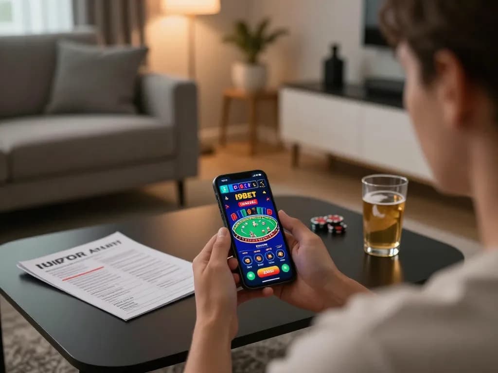 I9BET app interface showcased on smartphone during an engaging online gaming session