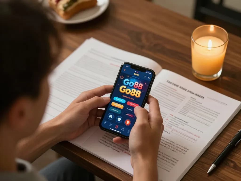 Người chơi hăng say sử dụng ứng dụng Go88 trên điện thoại thông minh để đánh bạc trực tuyến