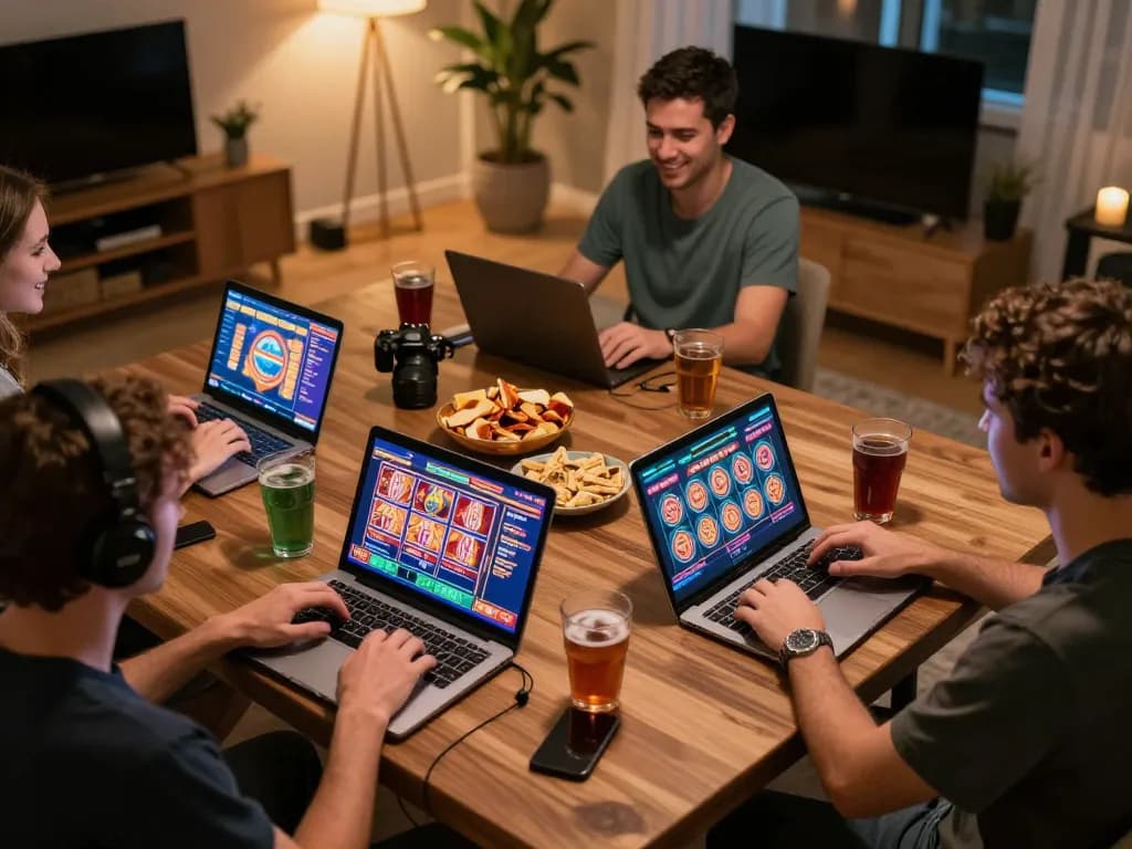 Players engaging with vt88 online casino platform from home, showcasing immersive gaming experience.