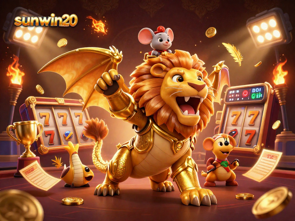 Experience thrilling jackpots with sunwin20 in a dynamic 3D casino scene full of excitement.