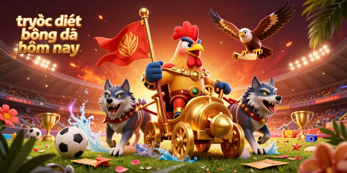 Experience trực tiếp bóng đá hôm nay with a dynamic sports betting spectacle featuring vibrant characters.