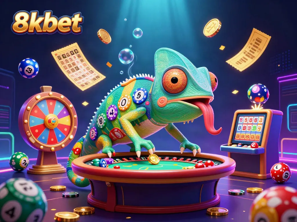 Experience the excitement of 8xbet with a vibrant illustration showcasing casino activities.