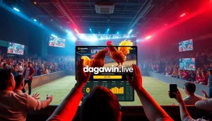 DAGA live betting experience at dagawin.live showcasing vibrant chicken fights and user engagement.