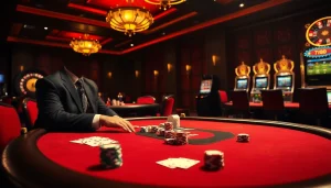 Experience thrilling gaming at 789F's luxurious casino tables with intense poker action.