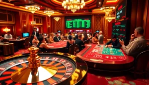 Experience the thrill of trang cá cược uy tín with professional gamblers playing at a luxurious casino.