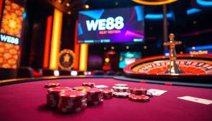 Join the excitement at WE88 with high-stakes poker and vibrant casino atmosphere.