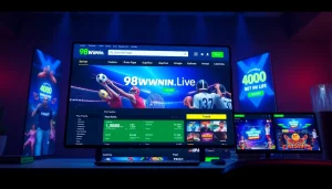 Explore the engaging interface of 98winwin.live, showcasing online gambling features.