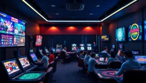 Experience the thrill of tk88win.live with vibrant online casino gaming, featuring excited players and immersive technology.