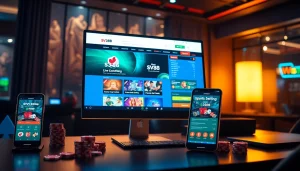 Engaging online gambling experience visualization showcasing sv368win.live interface.