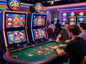 Players enjoying diverse games at G88 online casino platform with vibrant graphics