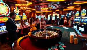 Experience the thrill of gaming at trang chủ uk88 with vibrant casino scenes filled with excitement.