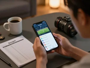 Bongdalu app displaying live betting odds, person engaged in online sports wagering from home.