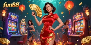 Play thrilling slots at fun88 with captivating golden elements and vibrant characters.