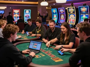 Exciting online gambling experience at xx88 with diverse players enjoying various games and promotions.