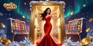 Engage in exciting ดูหนังออนไลน์ action amidst dynamic casino games featuring slot elements and a stunning backdrop.