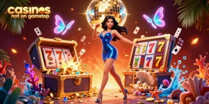 Experience casinos not on gamstop with a vibrant scene full of excitement and gaming elements.