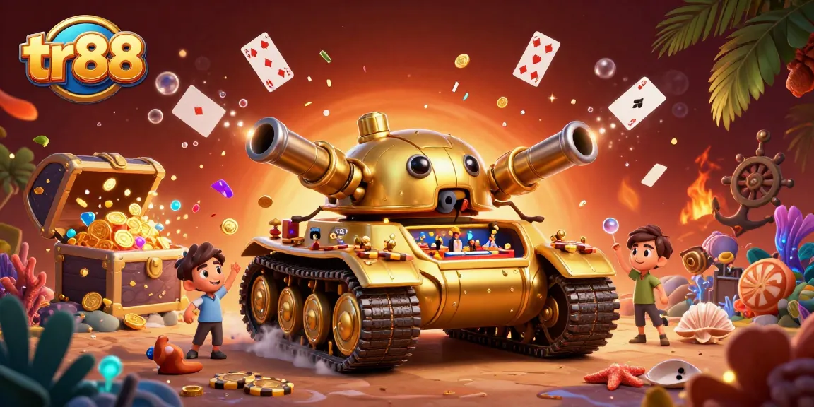 Experience the thrill of the tr88 casino scene as the golden beetle tank opens up to reveal excitement inside.