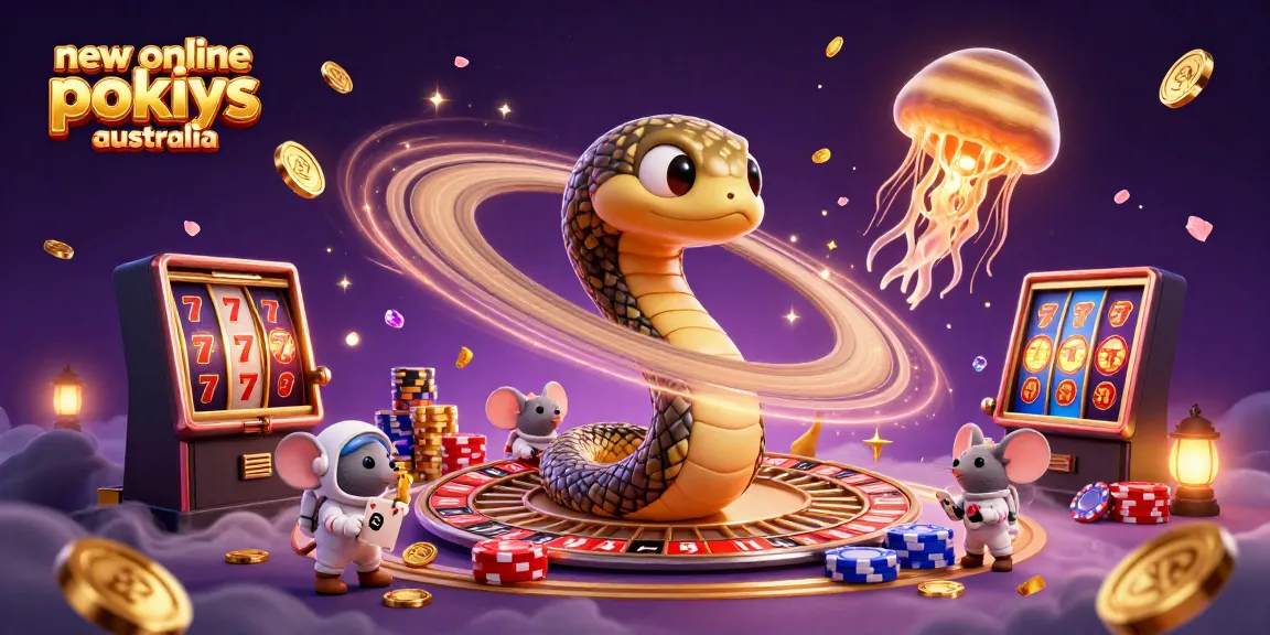 Experience the excitement of new online pokies Australia with vibrant visual elements, including unique slot reels.